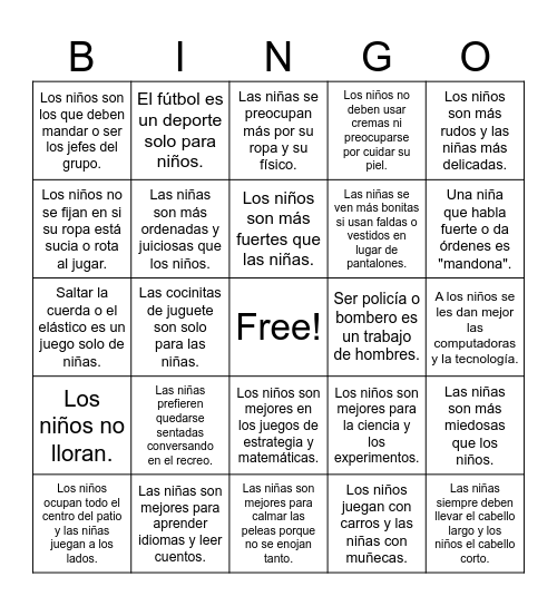 DERECHOS SEXUALES Y REPRODUCTIVOS Y EQUIDAD Bingo Card