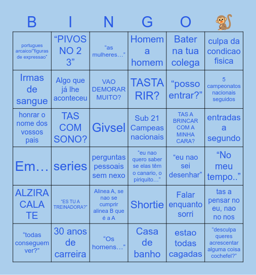 Ribastianismo Bingo Card
