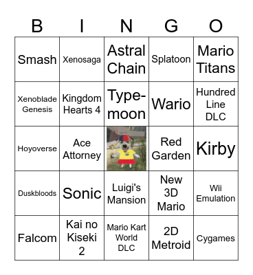 Nintendo Direct 2026/09/09 Bingo Card