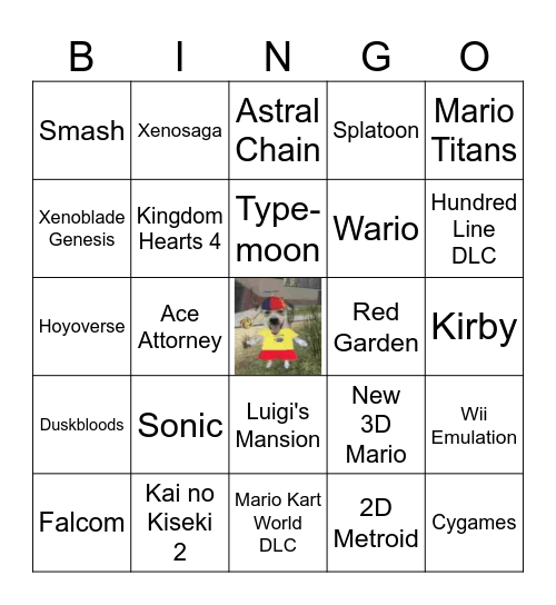Nintendo Direct 2026/09/09 Bingo Card