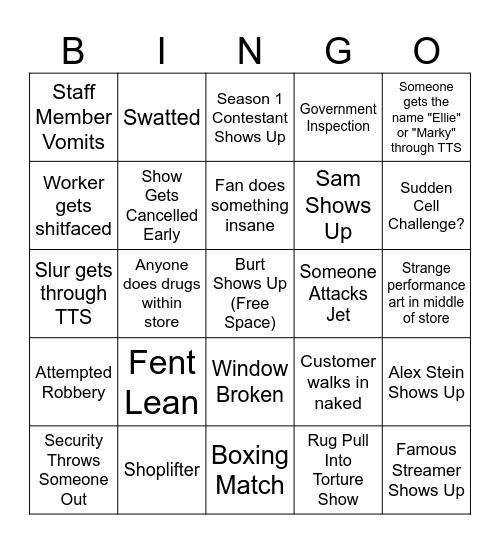 As Seen On Bingo Card Bingo Card