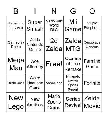 Mega Direct Bingo Card