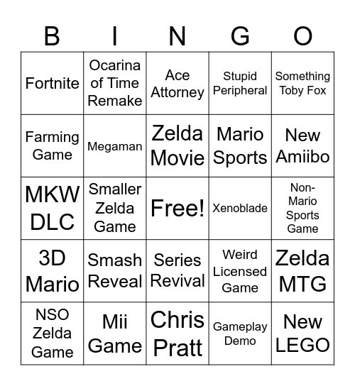 Direct Bingo Card
