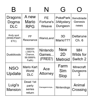 KIRK-EVE DIRECT BINGO Card