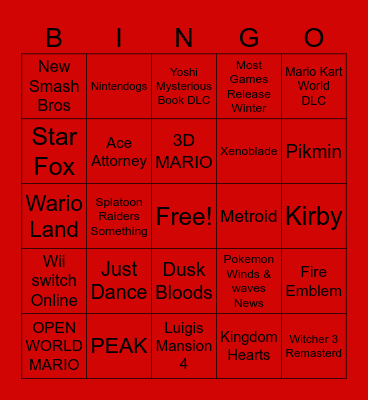 Genrel Direct Bingo Card