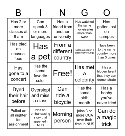 Chelonia House Comm 1st Meet Bingo Card