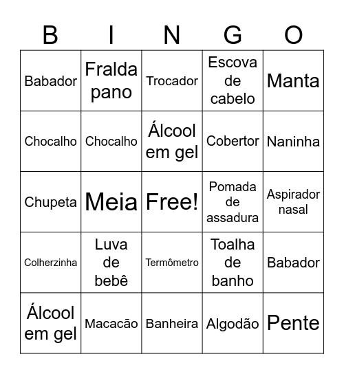 Chá dos Geminhos Bingo Card