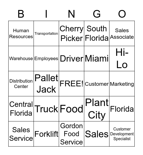 Bring Your Child to Work Day  Bingo Card