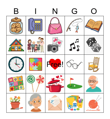 GRANDPARENTS DAY Bingo Card