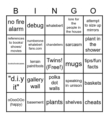 CARYN AND CONNIE BINGO Card