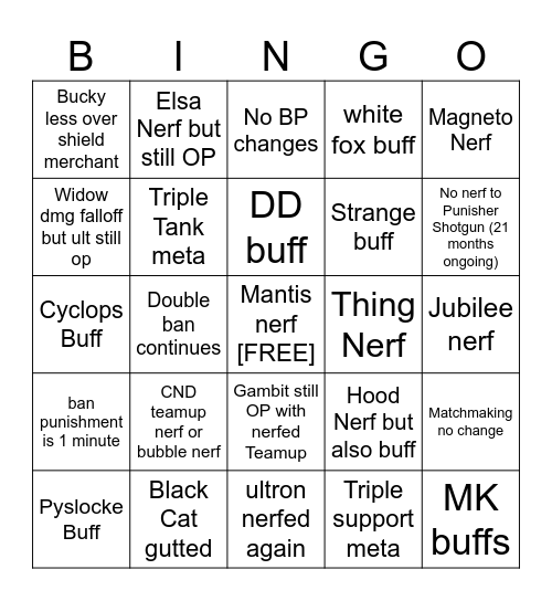 Season 10 Guangguang plzzz Bingo Card