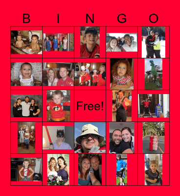 Christmas Family Bingo Card
