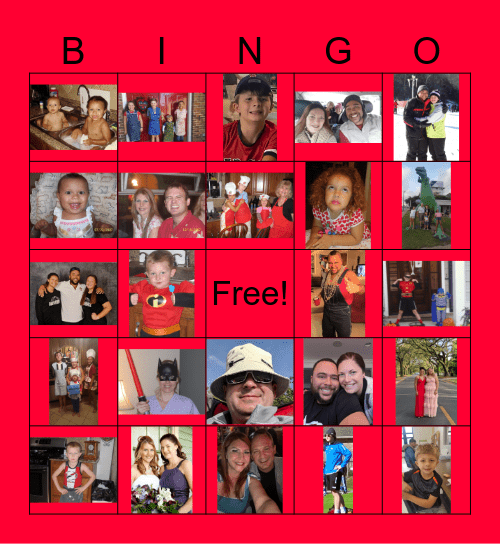 Christmas Family Bingo Card