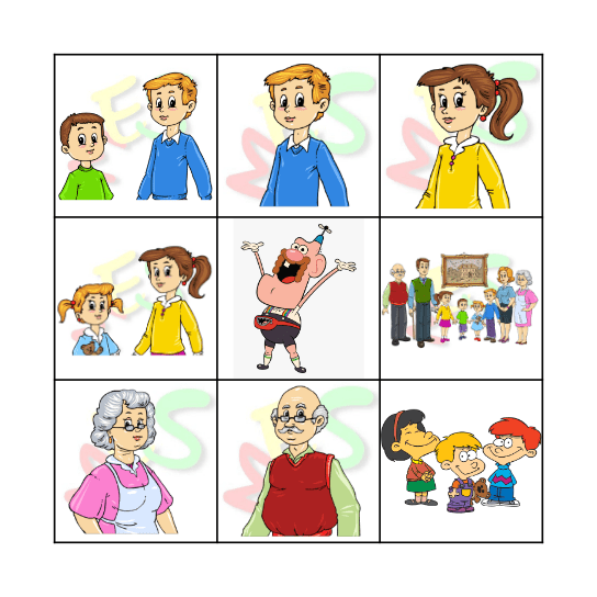 Family Bingo Card