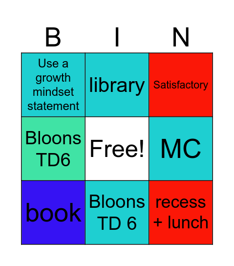 Gamin' Bingo Card