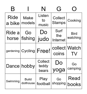 Unit 1 Bingo Card