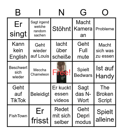 Joey Bingo Card