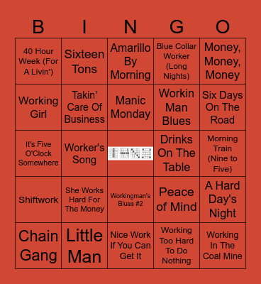"Labor Day" Bingo Card