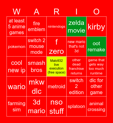 Direct Bingo Card