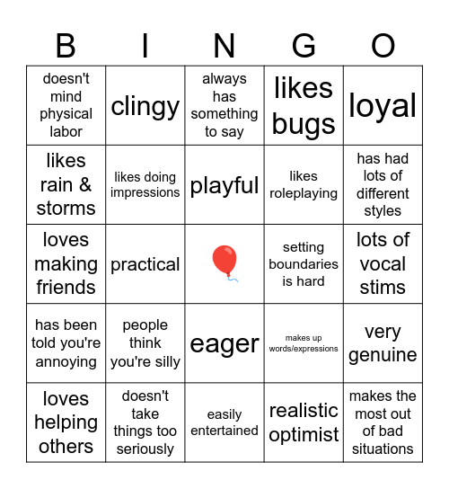 Nickel kinnie Bingo Card