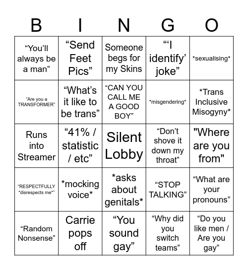CARRIE X VALORANT BINGO Card