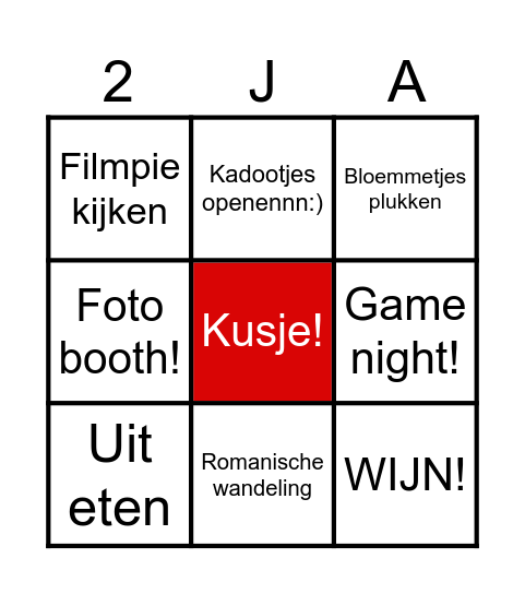 JUBILEUM BINGO Card