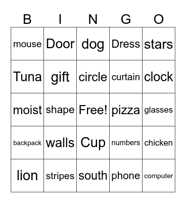 Random Things Bingo Card