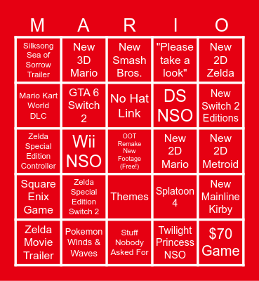 Back-to-Back Direct Bingo Card