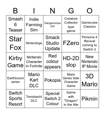 Direct Bingo Card
