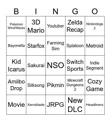 Direct Bingo Card