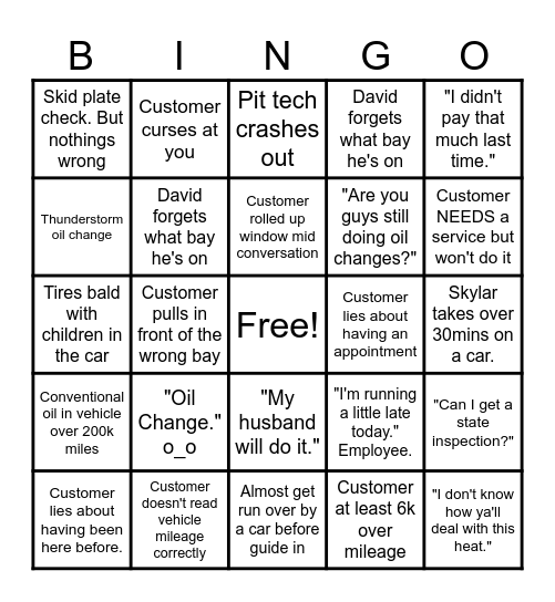Is it 6 O'clock yet? BINGO Card