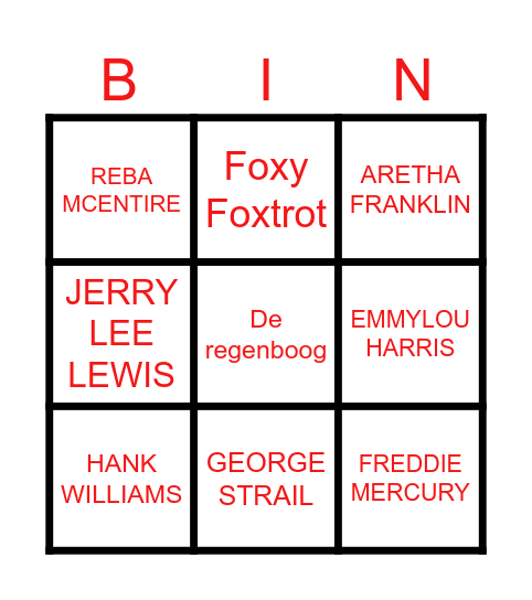 MUSIC! MUSIC! MUSIC! Bingo Card