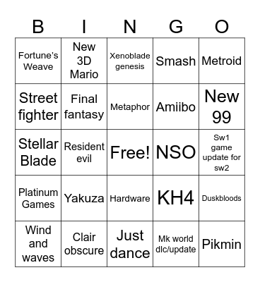 Direct Bingo Card