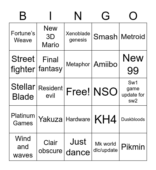 Direct Bingo Card