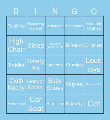 A Little Wild One Baby Shower Bingo Card
