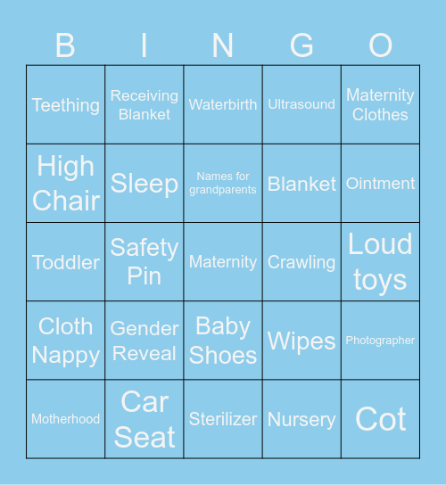 A Little Wild One Baby Shower Bingo Card