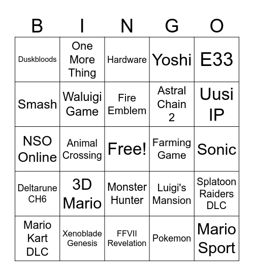Direct 9.9.2026 Bingo Card
