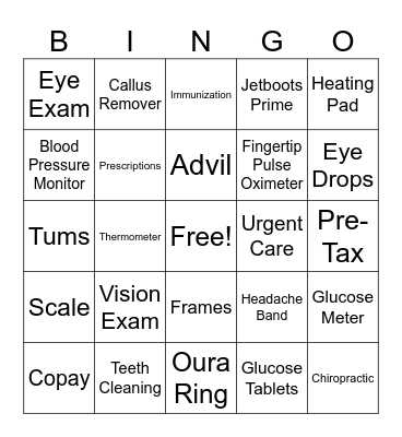 HSA Bingo Card