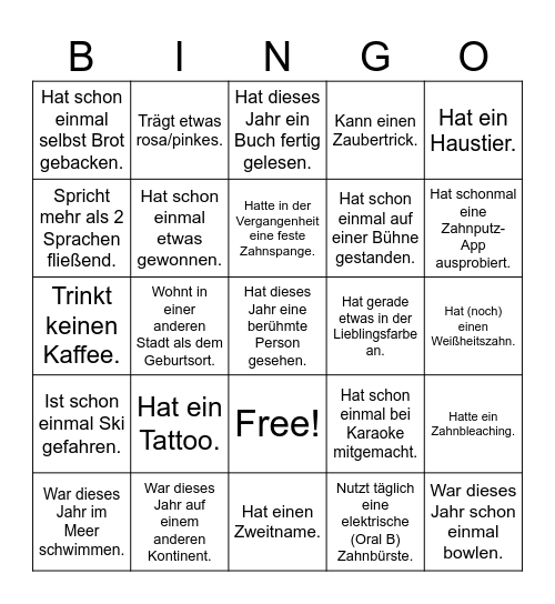 Teambingo Card