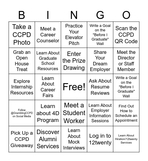 CCPD Bingo Card