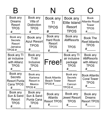 TRAVEL IMPRESSIONS BINGO Card