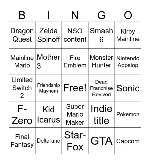 Bingo Card