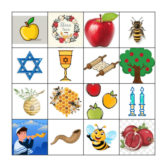 Rosh Hashanah Bingo Card