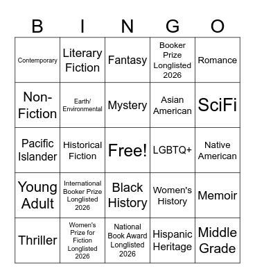 BOOKS Bingo Card