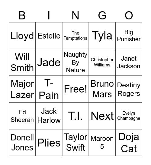 9/8/26 Bingo Card