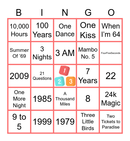 NUMB3RS Bingo Card