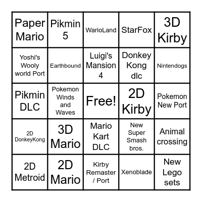 Direct Prediction Bingo Card