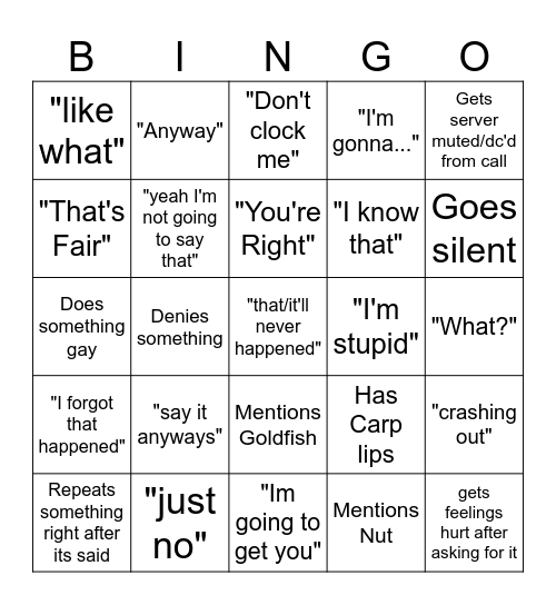 Kee BIngo Card