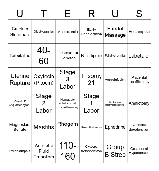 OB BINGO Card