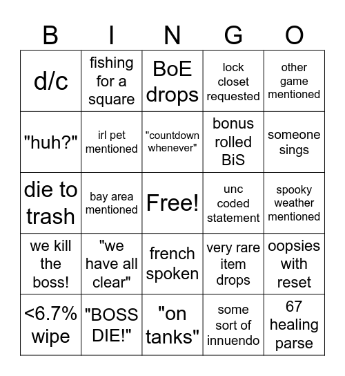 SNAKEGO :) Bingo Card